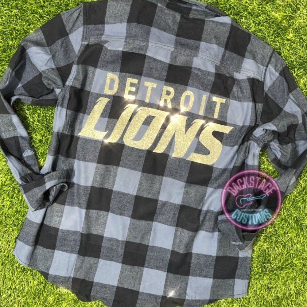 🦁 Detroit Lions Shimmer Flannel